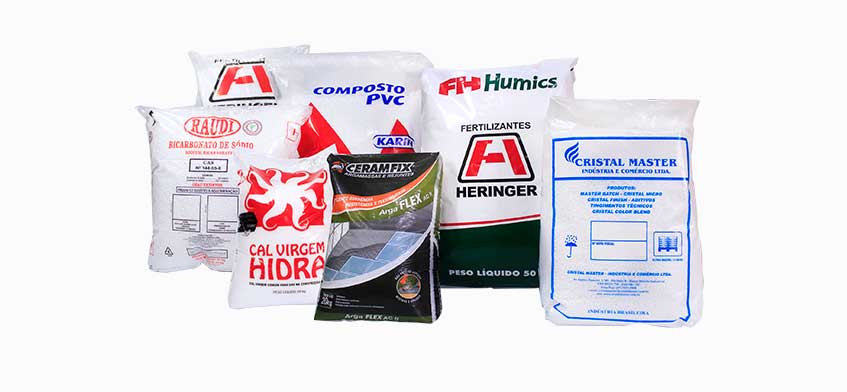embalagens industriais, segmento, plasc, cal virgem hidra, composto pvc, fh humnics, cristal master, ceram fix