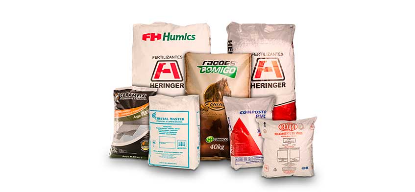 embalagens industriais, segmento, plasc, cal virgem hidra, composto pvc, fh humnics, cristal master, ceram fix
